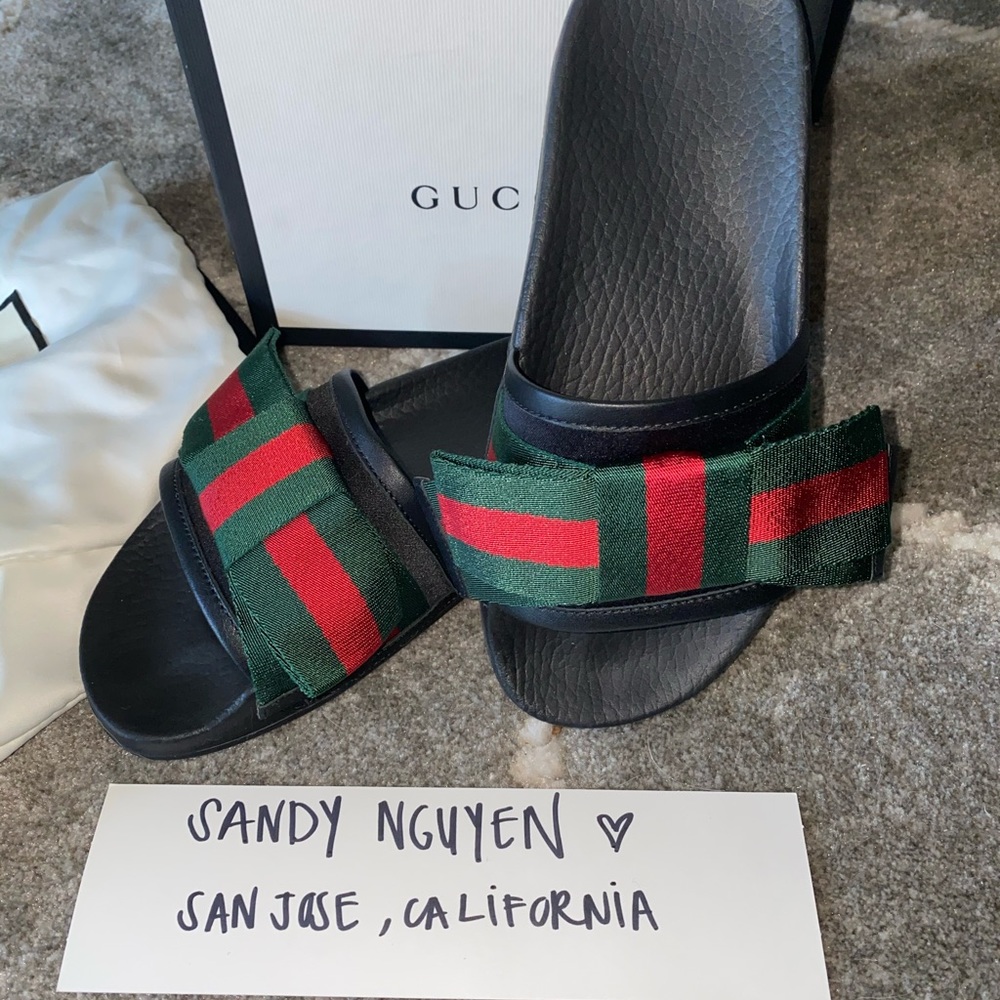 Authentic Gucci Bow Slides/ Sandals